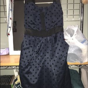 Mid dress blue and black with pockets